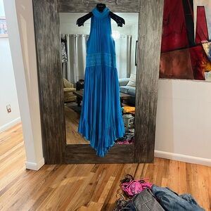 Ramy Brook Vibrant Blue Pleated Dress